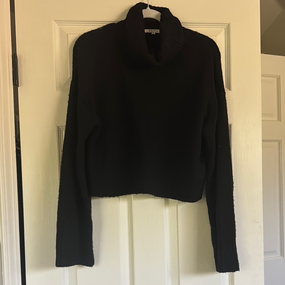 Z Supply Black Cowl Neck Sweater